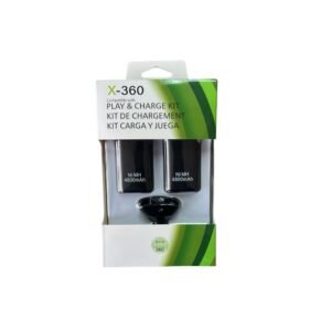 4800mAh Rechargeable Battery Pack & Play Charge Kit for Xbox 360 Controller – 2 Pack